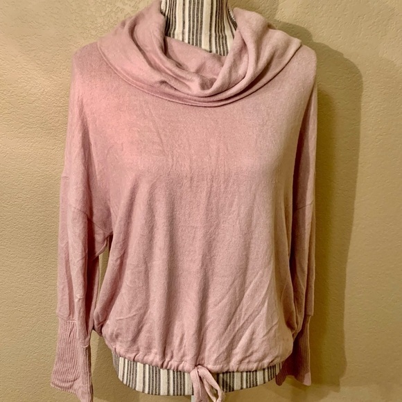 Hippie Rose Sweaters - NWT Hippie Rose Sweater Large Cowl Neck Drawstring Waist Super Soft Ribbed Cuffs